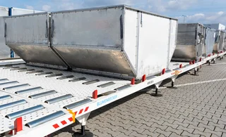 New Blumenbecker airport roller deck with container